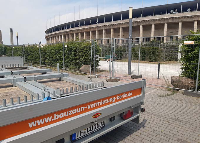 Bauzaun am Olympiastadion