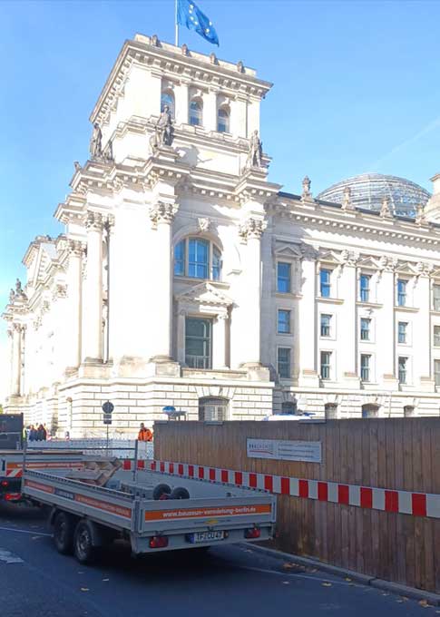 Bauzaun Vermietung Berlin am Reichstag in Berlin